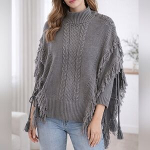 New York and Company gray poncho